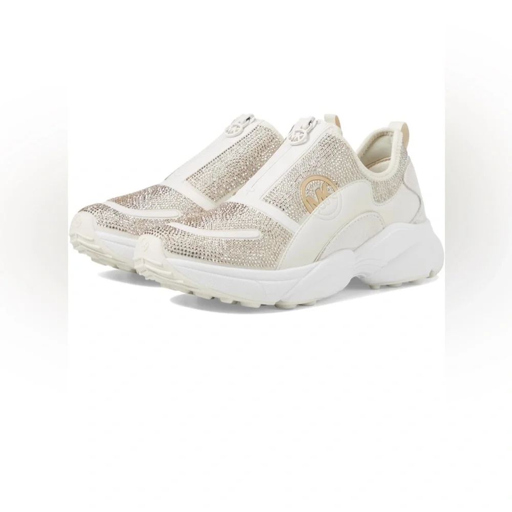 🆕 MICHAEL KORS Sami Zip Trainer Sneakers, Size 7 - Picture 2 of 10